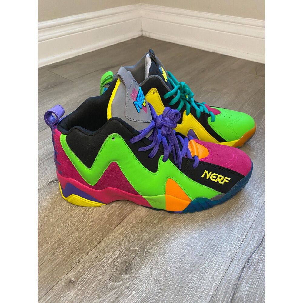 NERF x Reebok Kamikaze II Backboard Breaker Mens 12 GY8070 Shawn Kemp Shoes